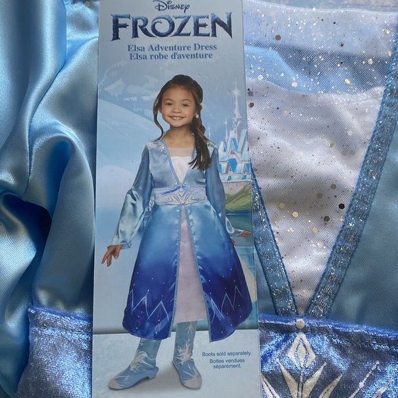 DISNEY FROZEN 💙🩵"ELSA"🩵💙 ADVENTURE DRESS COSTUME SIZE SMALL (4-6X) 🌟NWT🌟 - Picture 11 of 16